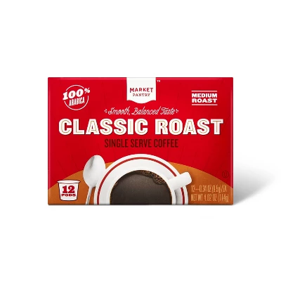 Premium Roast Medium Roast Coffee - Single Serve Pods - 12ct - Market Pantry™ 7 Premium Roast Medium Roast Coffee - Single Serve Pods - 12ct - Market Pantry™ - Image 5